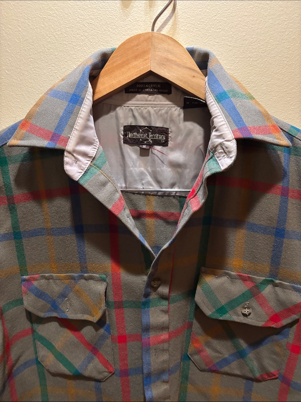 Northwest Territory Olive Plaid Button-Down Shirt with Red, Blue & Green Stripes